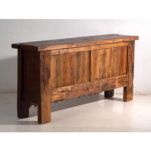 Antique Carved Pine Sideboard, Xinjiang, China, 1900 For Sale - Image 12 of 14