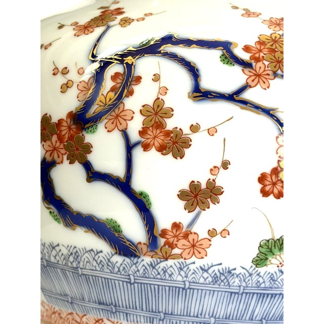 Fukagawa Vase With Cherry Blossoms For Sale - Image 11 of 15