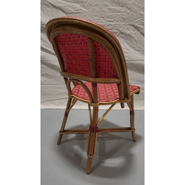 Late 20th Century Vintage Red French Bistro Chair For Sale - Image 4 of 8