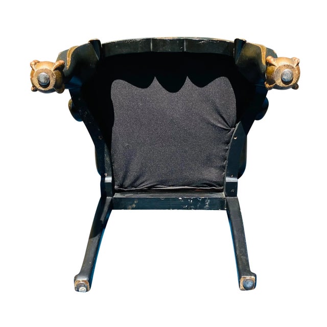 Vintage Chinese Chippendale Antique Style Chair With Leather Seat For Sale - Image 12 of 13