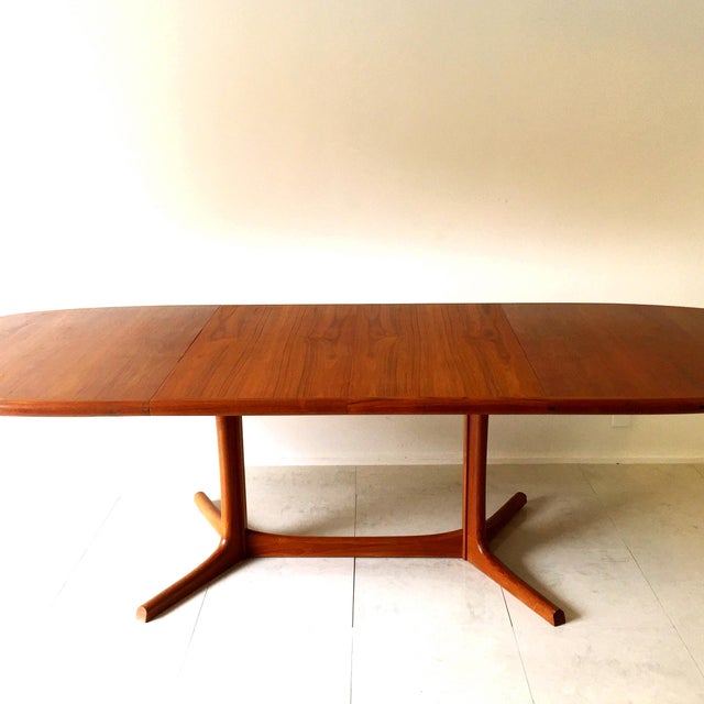 Vintage Danish Dyrlund Teak Dining Table | Chairish