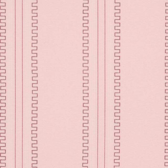 Not Yet Made - Made To Order Sample - Schumacher X Mary McDonald Greco Stripe Fabric in Pink For Sale - Image 5 of 5