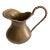 Vintage Hammered Brass Pitcher With Twisted Handle For Sale