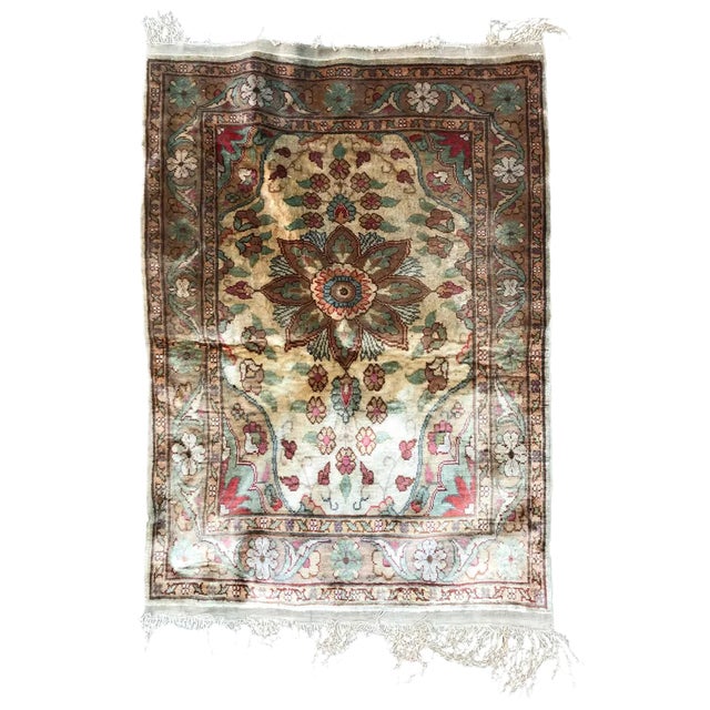 Small Turkish Silk Cesare Rug For Sale