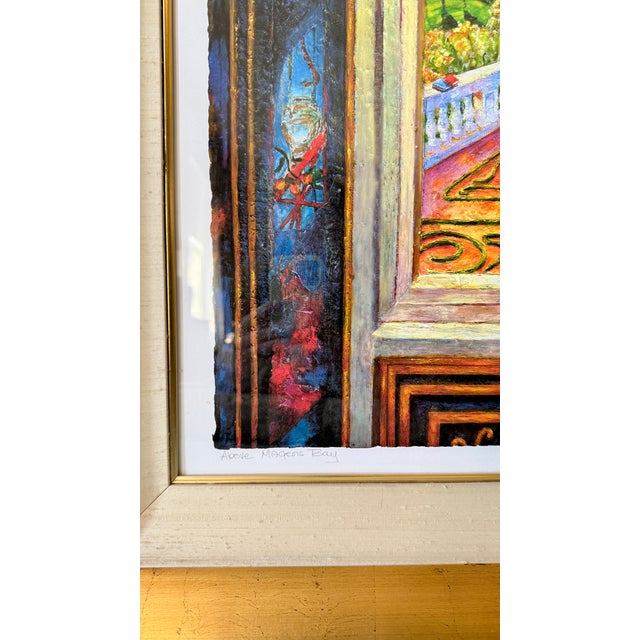 Wood Jonna White Original Signed “Above Magens Bay” in Monumental Custom Gold Frame For Sale - Image 7 of 16