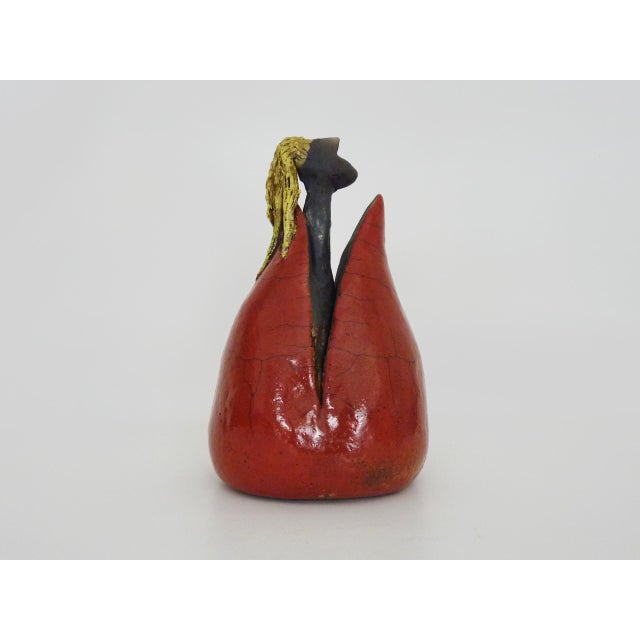 Raku Terracotta Sculpture, 1980s For Sale - Image 11 of 11