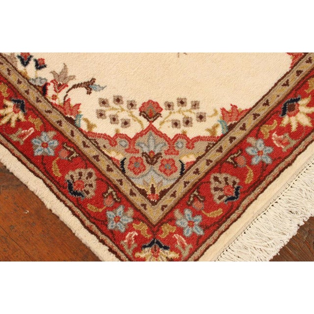 Red Hand-Knotted Middle Eastern Wool and Cotton Rug For Sale - Image 8 of 11