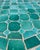16" Mini Moroccan Mosaic Accent Table – Emerald / Teal Tile Top For Sale In Orlando - Image 6 of 6