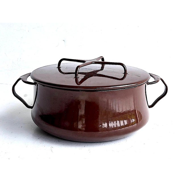 Metal 1970s Dansk Kobenstyle 4 Quart Casserole Pot With Trivet Lid, Designed by Jens H. Quistgaard For Sale - Image 7 of 15