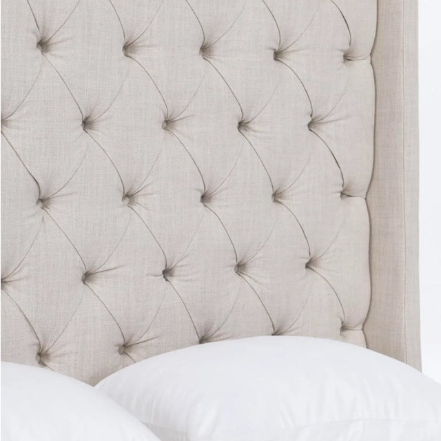 Beige Lana Tufted Queen Bed Frame For Sale - Image 8 of 10