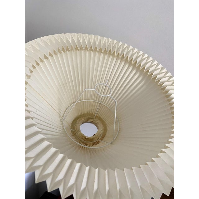 Glass Sakura Table Lamp with Le Klint White Shade by Michael Bang for Holmegaard, Denmark, 1980s For Sale - Image 7 of 13