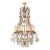 Antique French Napoleon III Brass Crystal Chandelier Gothic Style 6 Lights For Sale