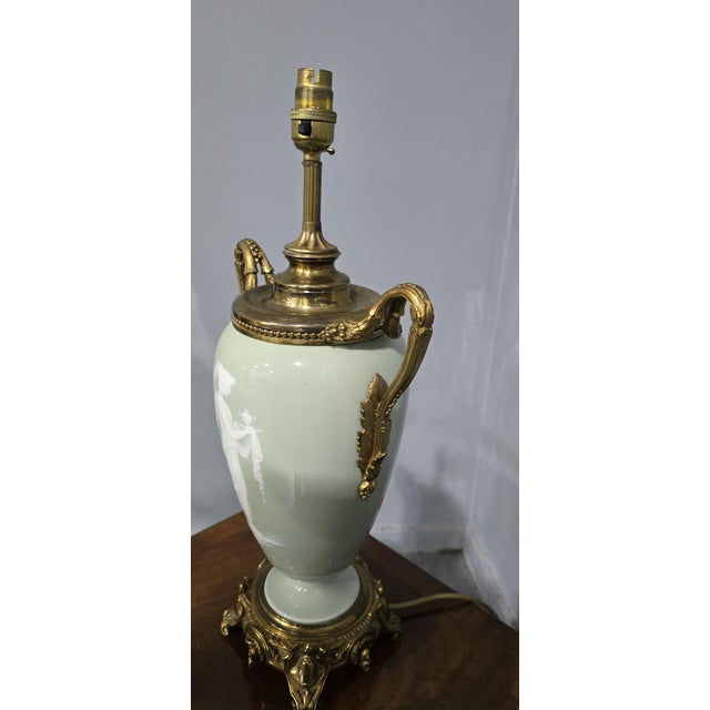 Large French Pate-Sur-Pate Table Lamp, 1880 For Sale - Image 3 of 8