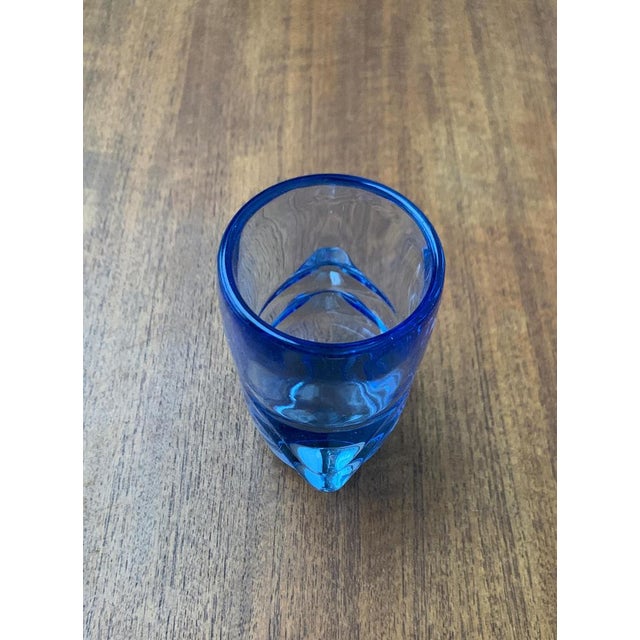 Mid-Century Model 20064 Blue Glass Vase by Vladislav Urban for Hermanova Hut, 1960s For Sale - Image 5 of 18