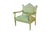 Victorian Antique Victorian French Country Louis XV Style Green Painted Settee Bench For Sale - Image 3 of 18