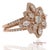 Contemporary 18k 750 Solid Rose Gold Floral Natural Diamond Ring, Size 7 For Sale - Image 3 of 13