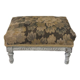 Antique Swedish Gustavian Painted Petite Footstool For Sale