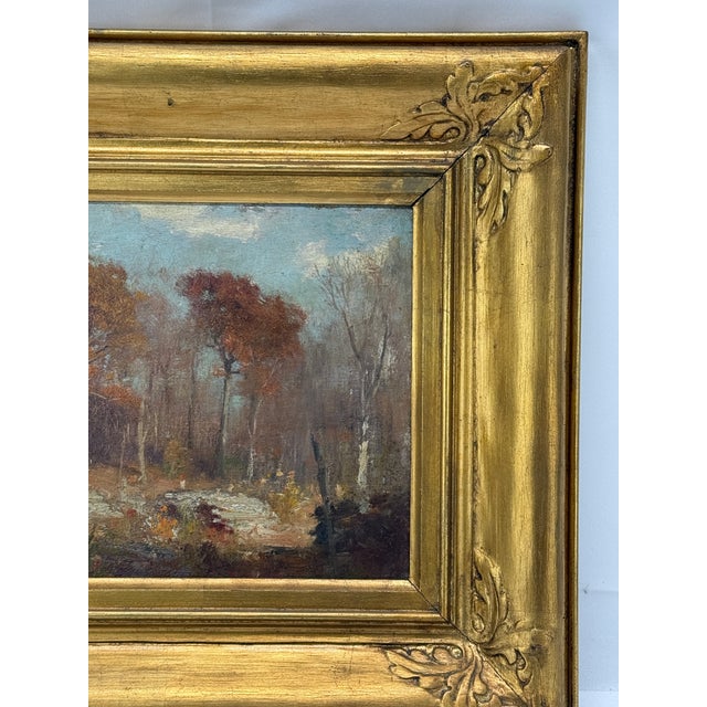 Gold Joseph H. Greenwood (Ma, 1857-1927) Tonalist New England Landscape For Sale - Image 8 of 9
