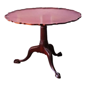 18th Century English George III Mahogany Tilt Top Pie Crust Tripod Tea Table