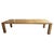 Impressive solid reclaimed teak wood dining table with 5” x 5” modern square legs and a 2.5” top. Finished with a natural...