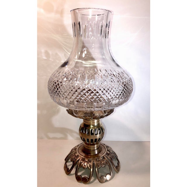 * Large Cut Glass Lead Crystal Hurricane Replacement Lamp ...