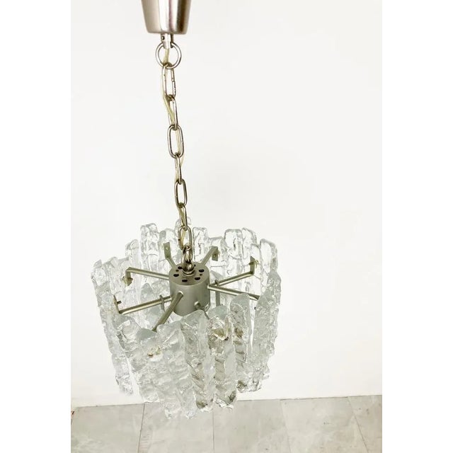 Ice Crystal Pendant Light attributed to Kalmar, 1960s For Sale - Image 11 of 12