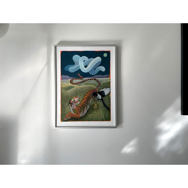 This acrylic painting on 400 g/m² Fabriano “Pittura” paper, finished with colored pencils, is part of Nico Pearleyes’...