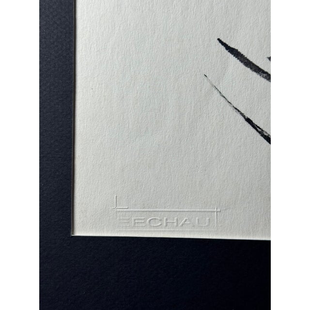 Eugène Eechaut, Composition, Original Ink Drawing, 1969, Framed For Sale - Image 9 of 13