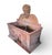 Neoclassical Vintage Italian-Style Terracotta Bacchus Wall Fountain With Scrolled Pediment For Sale - Image 3 of 6
