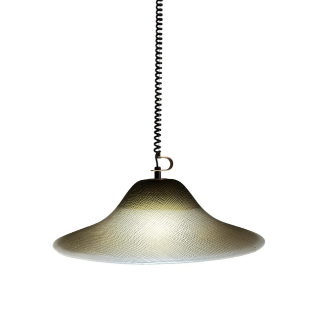 Brutalist Murano Glass UFO Pendant Light from Peill & Putzler, Germany, 1970s For Sale - Image 4 of 11