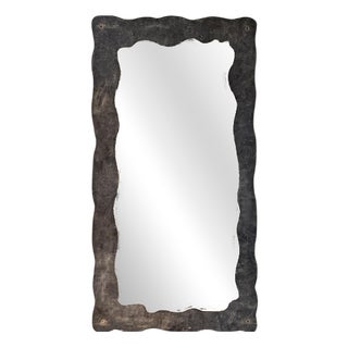 Vintage French Composite Concrete Mirror, 1970s For Sale