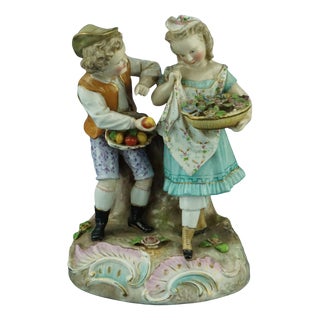 19th Century Art Nouveau Figurine in Porcelain from Ernst Bohne & Söhne Factory, Germany, 1800s For Sale