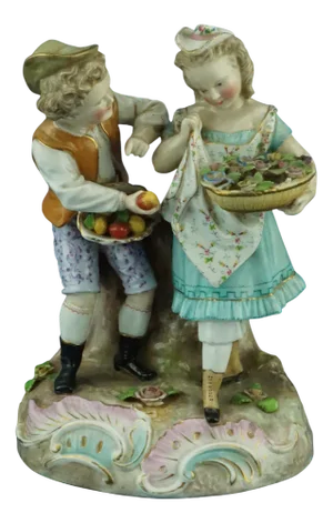 19th Century Art Nouveau Figurine in Porcelain from Ernst Bohne & Söhne Factory, Germany, 1800s