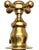 1930s American Brass Sink Cross Handle Tap Fixture. For Sale - Image 6 of 6