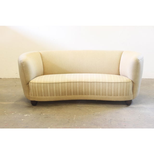 Mid-Century Danish Curved Banana-Shaped Sofa, 1940s For Sale - Image 13 of 17