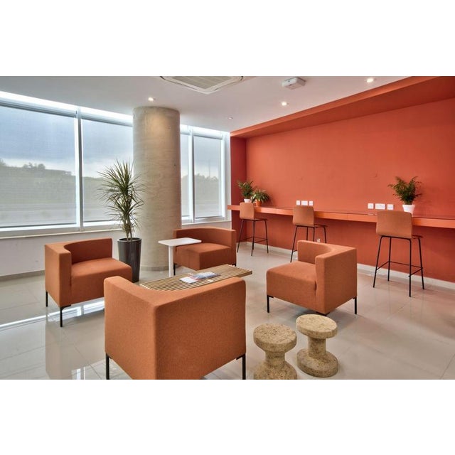 Metal Hub Two-Seater Sofa in Stainless Steel and Upholstery by Quinti Sedute For Sale - Image 7 of 8