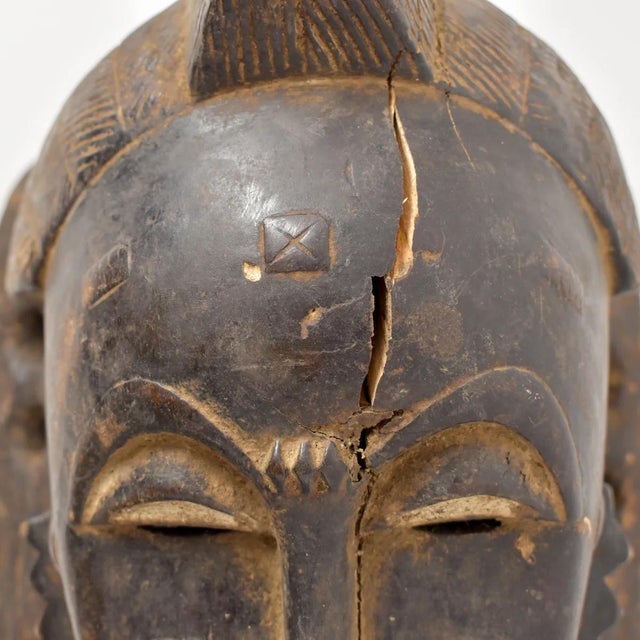 Early 20th Century Yaure Baule Portrait Mask Cote d'Ivoire For Sale - Image 4 of 11