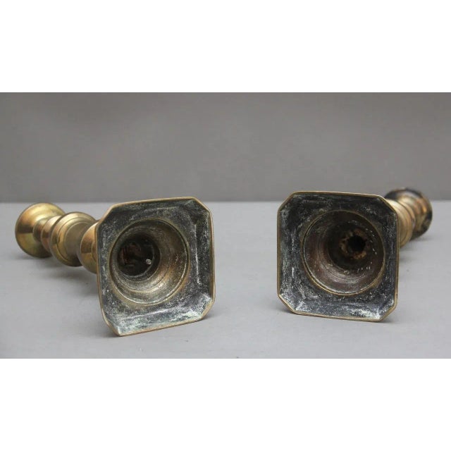 19th Century Brass Candlesticks, 1860, Set of 2 For Sale - Image 4 of 9