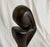 Mid Century Hand Carved Teak Sculpture on Alabaster Base For Sale - Image 4 of 9
