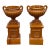 Monumental Glazed Ceramic Campana Urns on Pedestals 42" a Pair For Sale