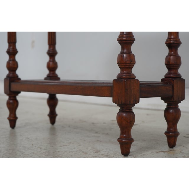 Jonathan Charles Mahogany 2 Drawer Console For Sale - Image 12 of 18