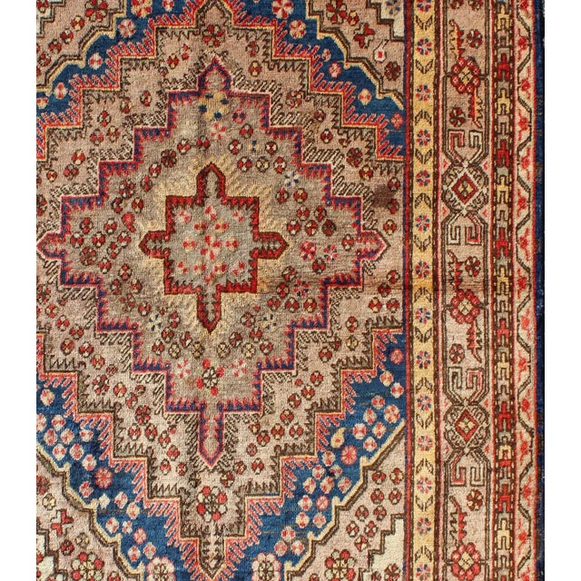 Traditional Colorful Antique Khotan Rug With Multi Layered Medallion 4'8 X 6'6 For Sale - Image 3 of 7