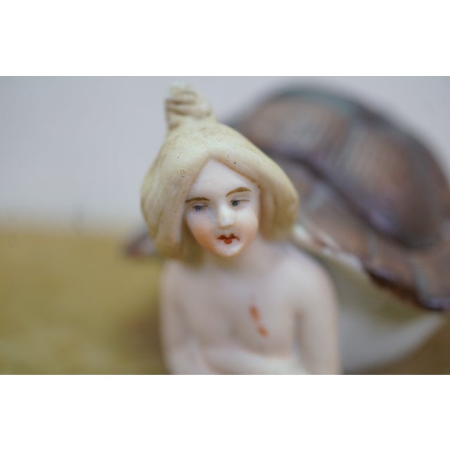 Brown Antique German Victorian Naughty Lady in Tortoise Shell Vanity Box Figurine For Sale - Image 8 of 14