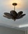 Antique Brass Floral Pendant Light Fixture, Handmade Flower Ceiling Light For Sale - Image 9 of 12