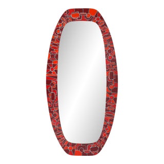 Siva Poggibonsi 1960's Enamel Wall Mirror For Sale
