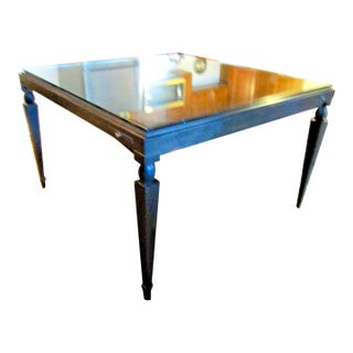 Vintage Mattaliano Large Casino Glass Top Game Table For Sale