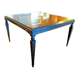 Vintage Mattaliano Large Casino Glass Top Game Table