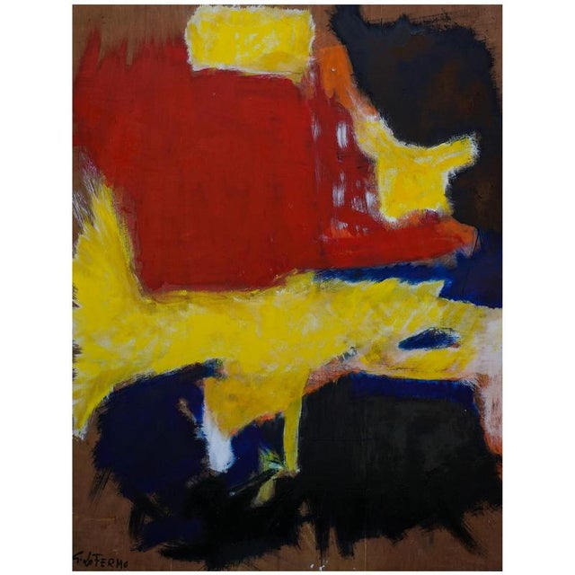 Early 21st Century Giorgio Lo Fermo, Informal Painting, 2015, Oil on Plywood For Sale - Image 5 of 6