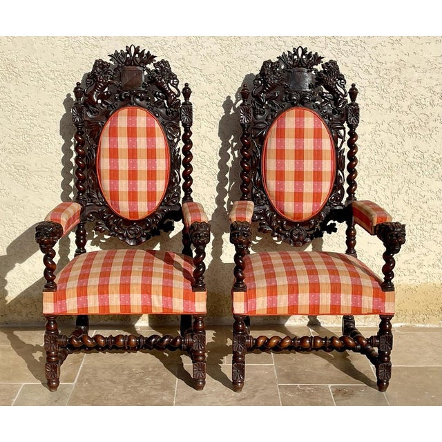 Louis XIII Armchairs and Chairs, Set of 4 For Sale - Image 13 of 18