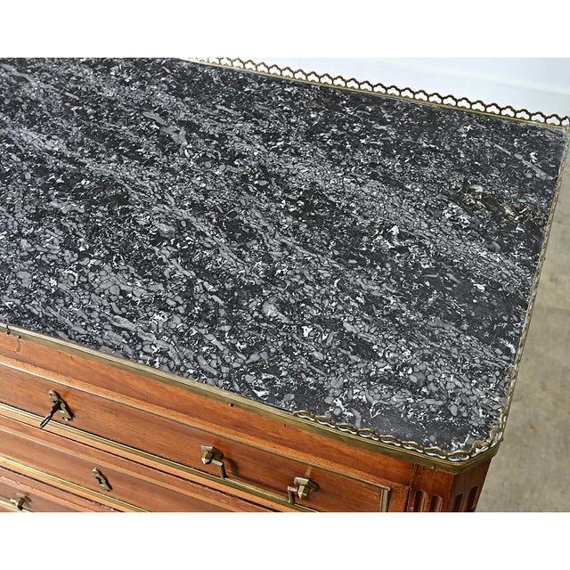 19th Century French 19th Century Petite Commode with Inset Marble Top For Sale - Image 5 of 12